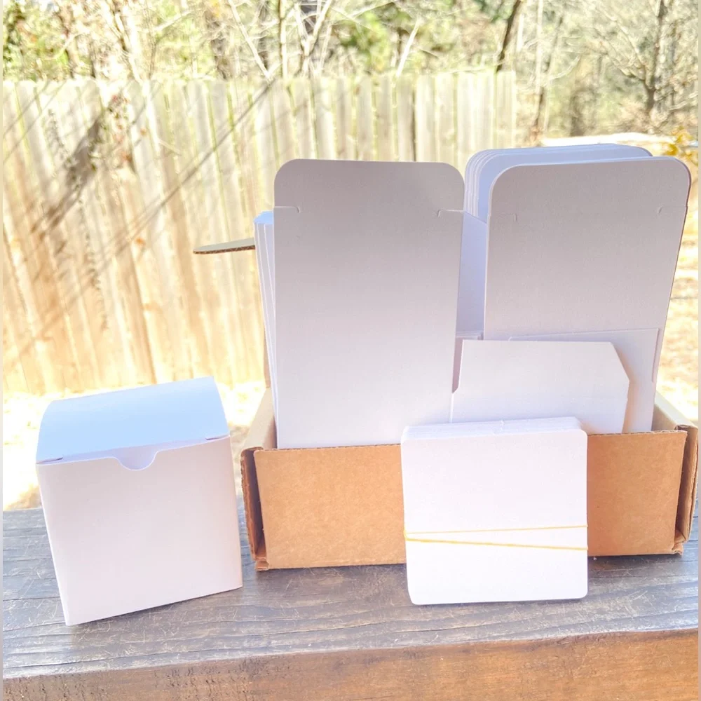 40 Small White Shipping or Small Business Jewelry Boxes. 3X3 Packing Box- NEW